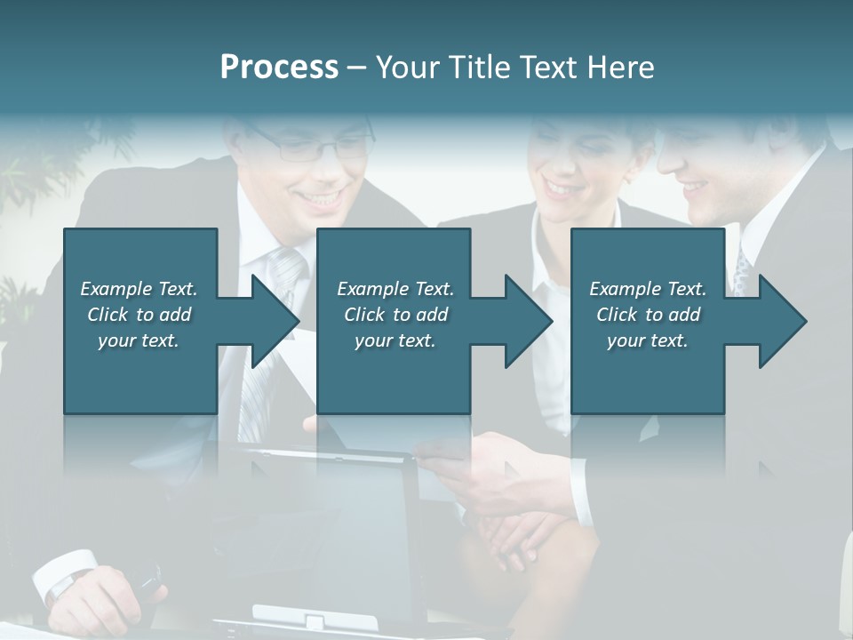 A Group Of Business People Sitting Around A Table PowerPoint Template