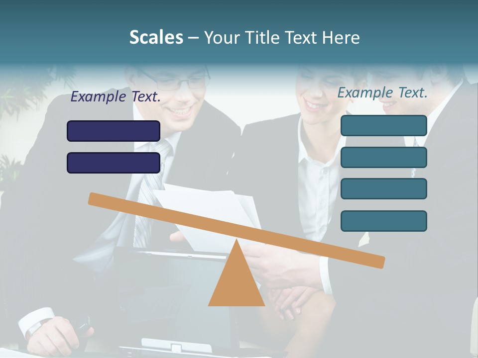 A Group Of Business People Sitting Around A Table PowerPoint Template
