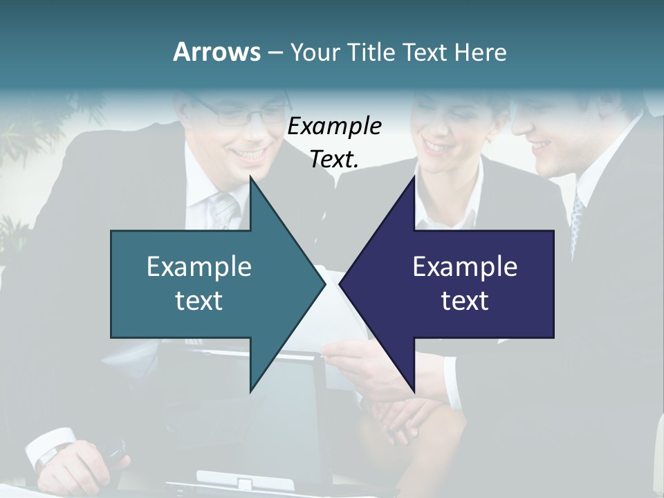 A Group Of Business People Sitting Around A Table PowerPoint Template