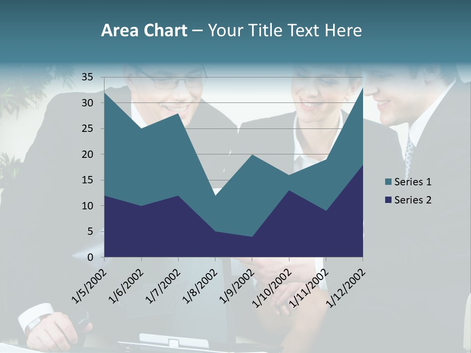 A Group Of Business People Sitting Around A Table PowerPoint Template