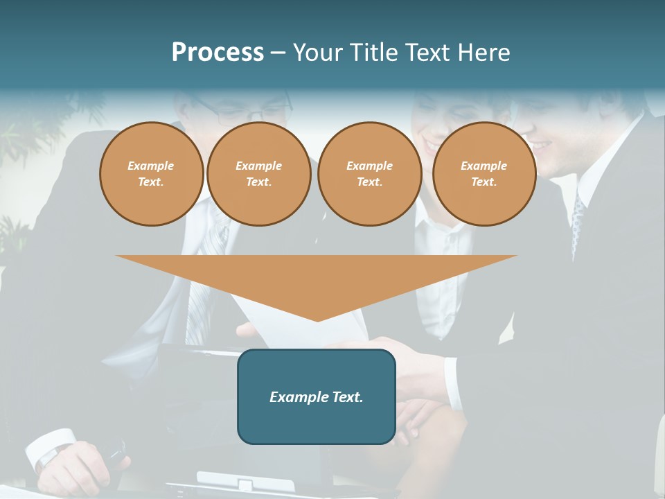 A Group Of Business People Sitting Around A Table PowerPoint Template