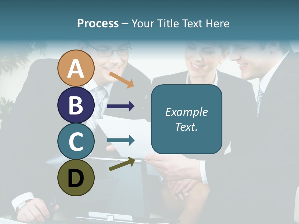 A Group Of Business People Sitting Around A Table PowerPoint Template