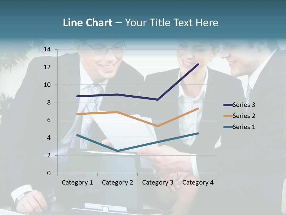 A Group Of Business People Sitting Around A Table PowerPoint Template