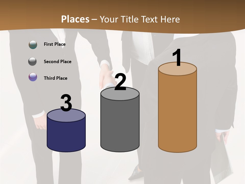 A Group Of Business People Shaking Hands PowerPoint Template