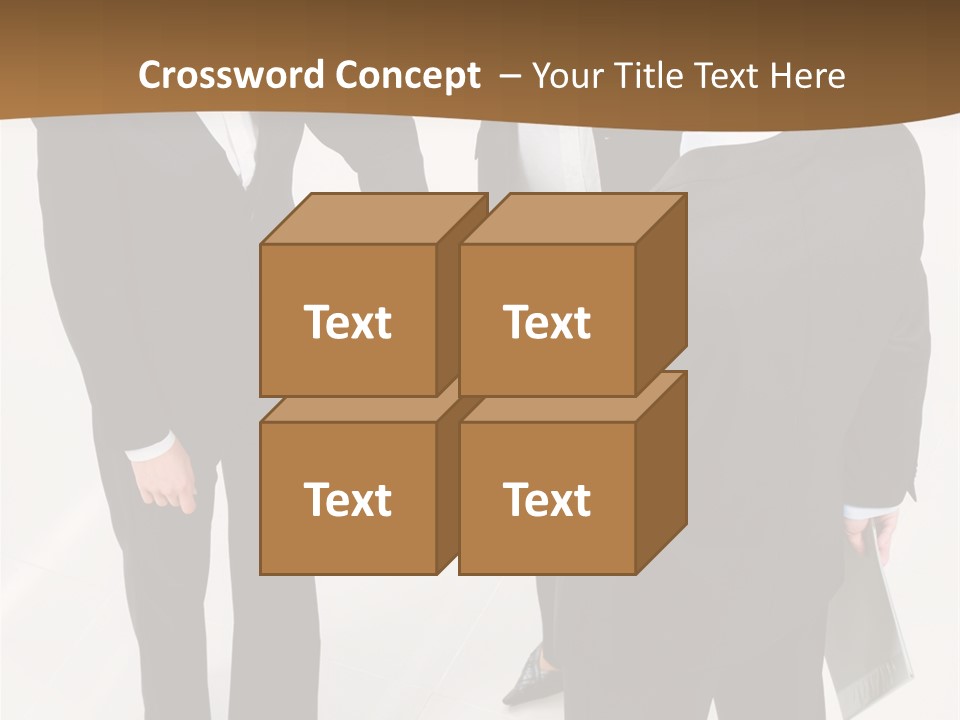 A Group Of Business People Shaking Hands PowerPoint Template