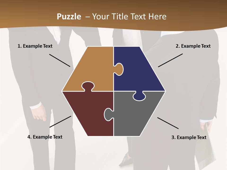 A Group Of Business People Shaking Hands PowerPoint Template