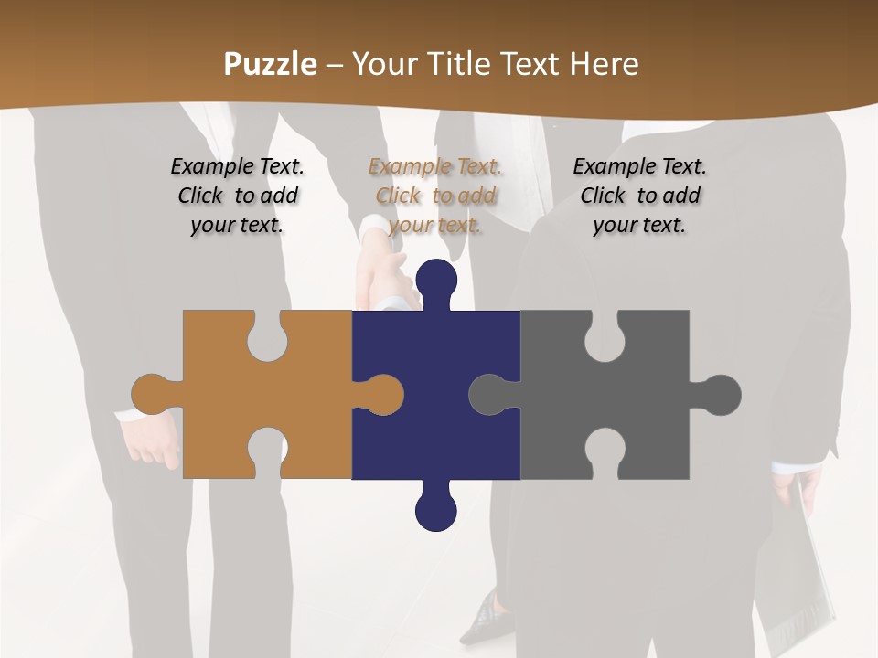 A Group Of Business People Shaking Hands PowerPoint Template