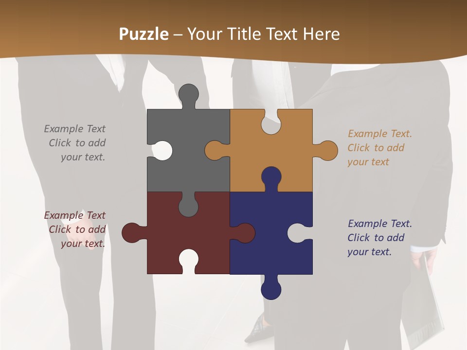 A Group Of Business People Shaking Hands PowerPoint Template