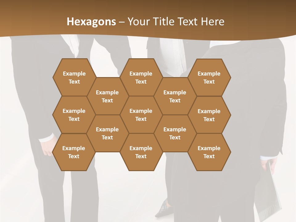 A Group Of Business People Shaking Hands PowerPoint Template