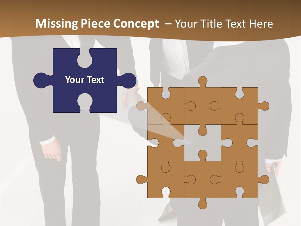 A Group Of Business People Shaking Hands PowerPoint Template