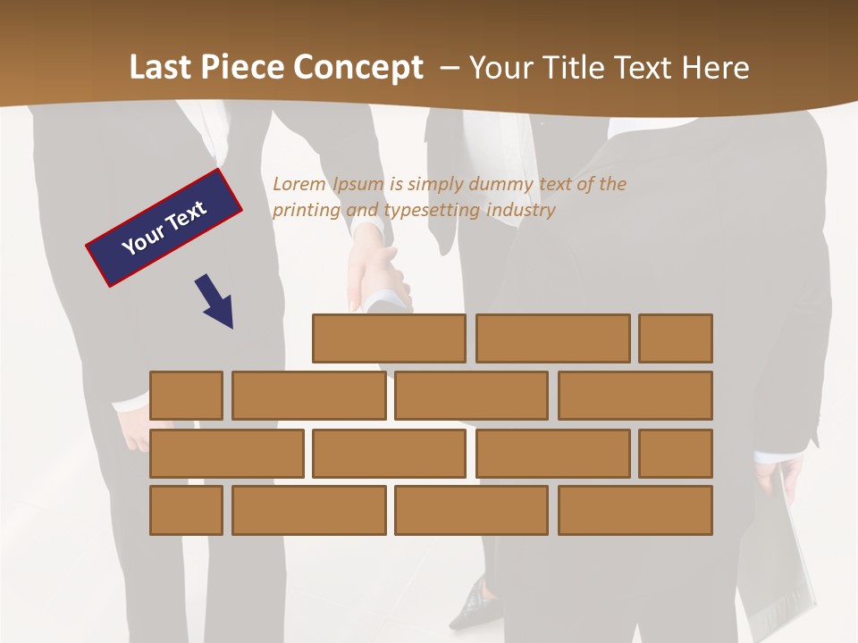 A Group Of Business People Shaking Hands PowerPoint Template