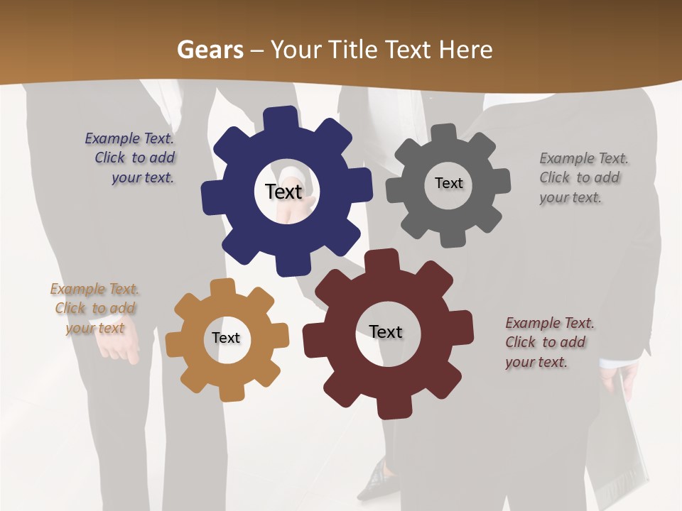 A Group Of Business People Shaking Hands PowerPoint Template