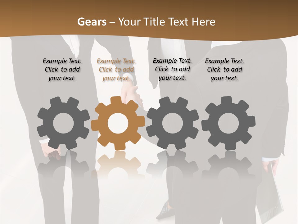 A Group Of Business People Shaking Hands PowerPoint Template