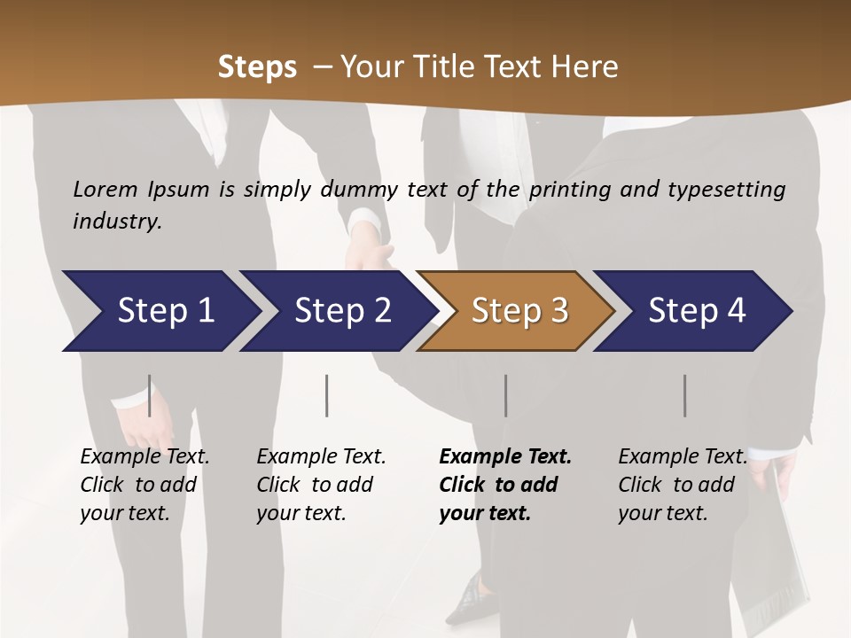 A Group Of Business People Shaking Hands PowerPoint Template
