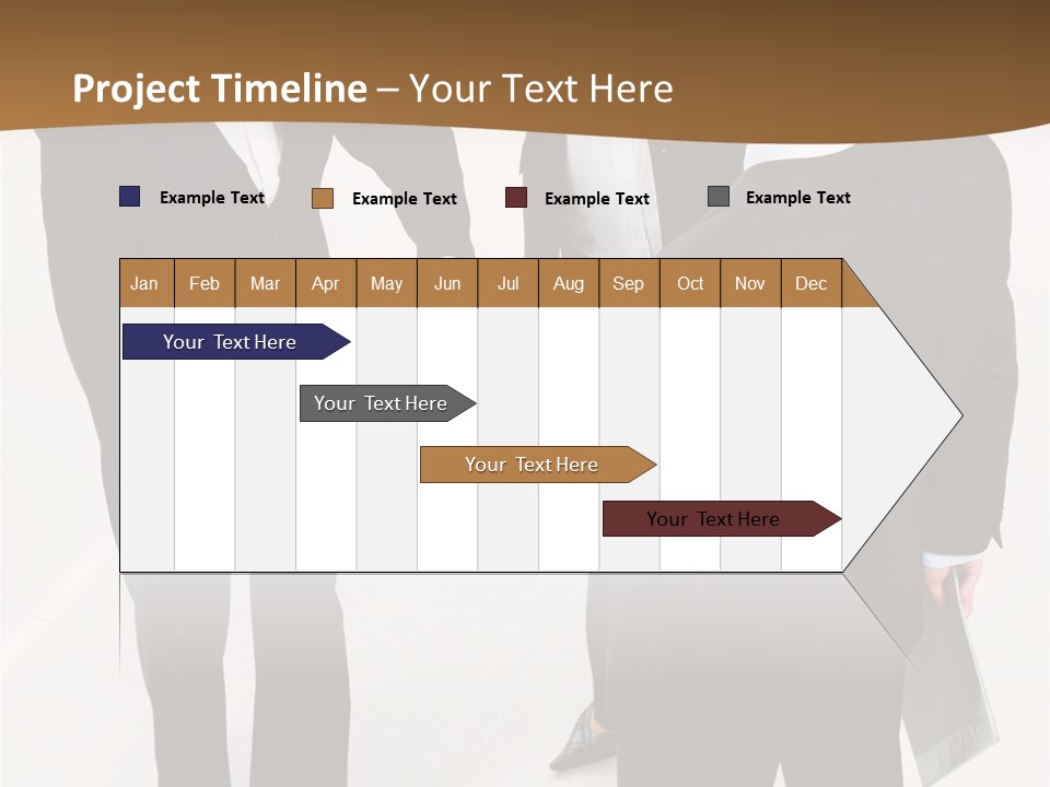 A Group Of Business People Shaking Hands PowerPoint Template