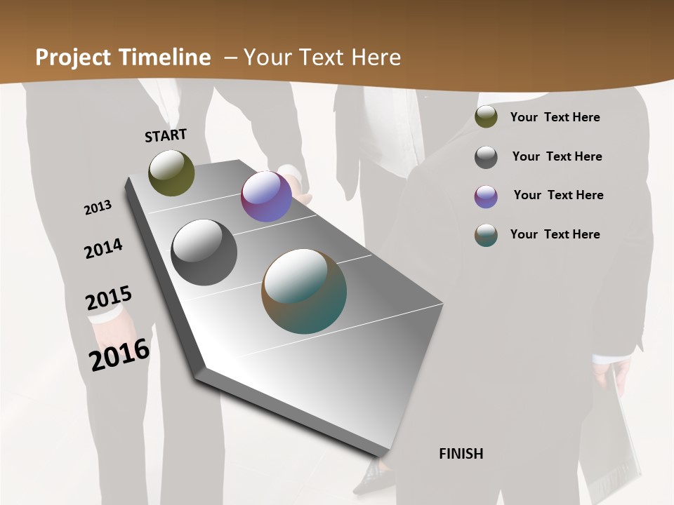 A Group Of Business People Shaking Hands PowerPoint Template