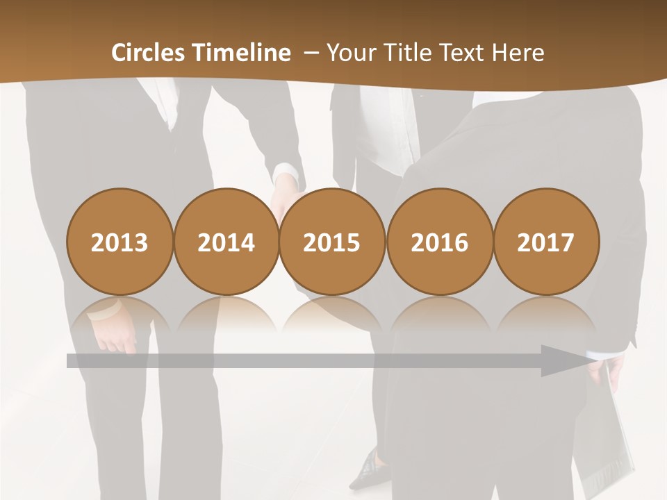 A Group Of Business People Shaking Hands PowerPoint Template