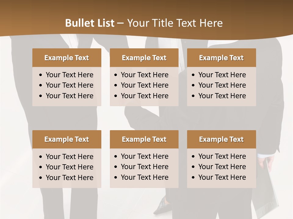 A Group Of Business People Shaking Hands PowerPoint Template