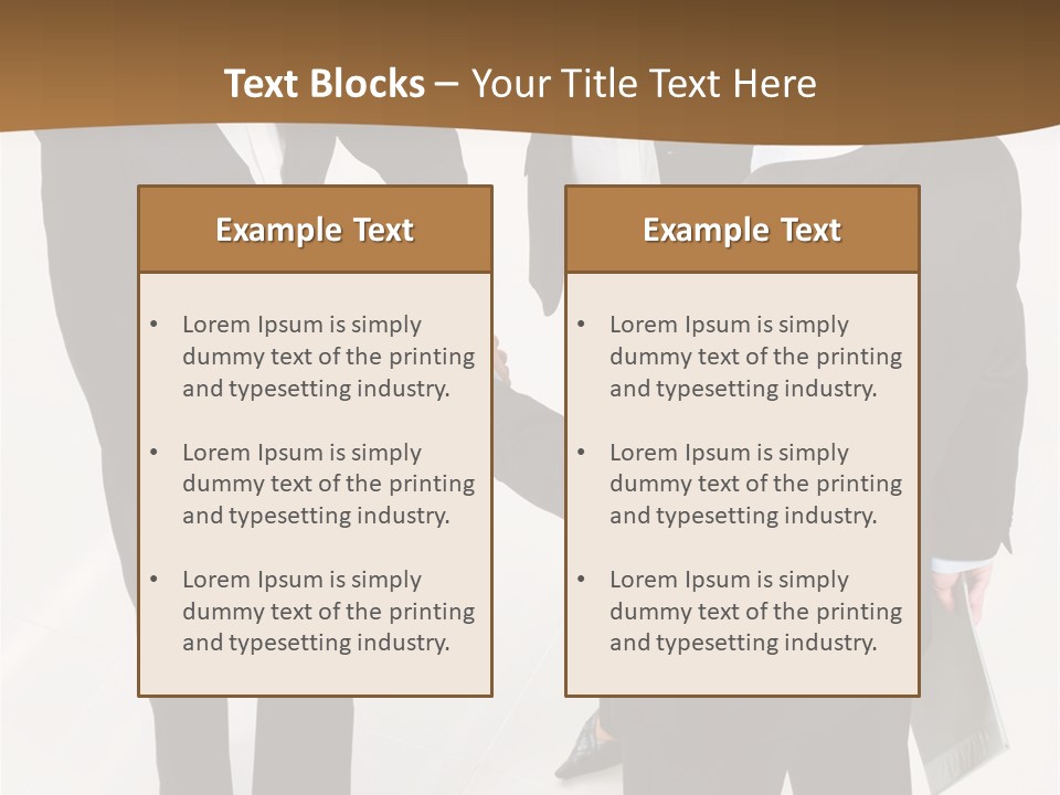 A Group Of Business People Shaking Hands PowerPoint Template