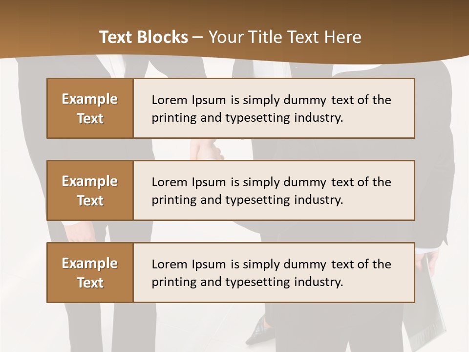 A Group Of Business People Shaking Hands PowerPoint Template