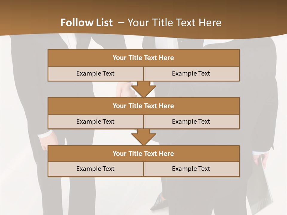 A Group Of Business People Shaking Hands PowerPoint Template