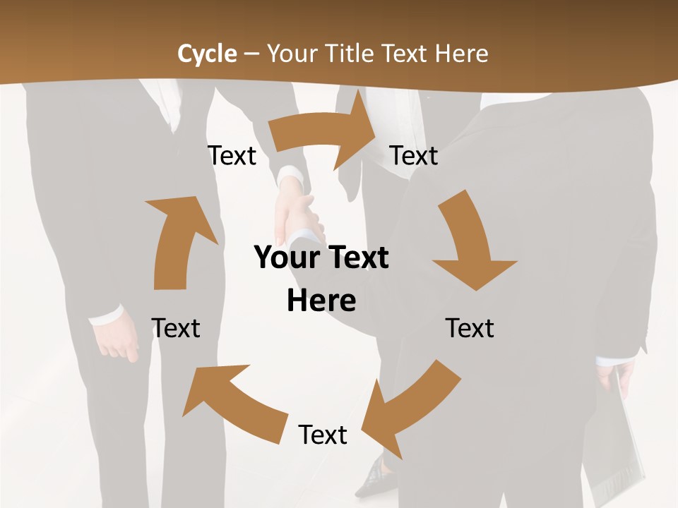 A Group Of Business People Shaking Hands PowerPoint Template