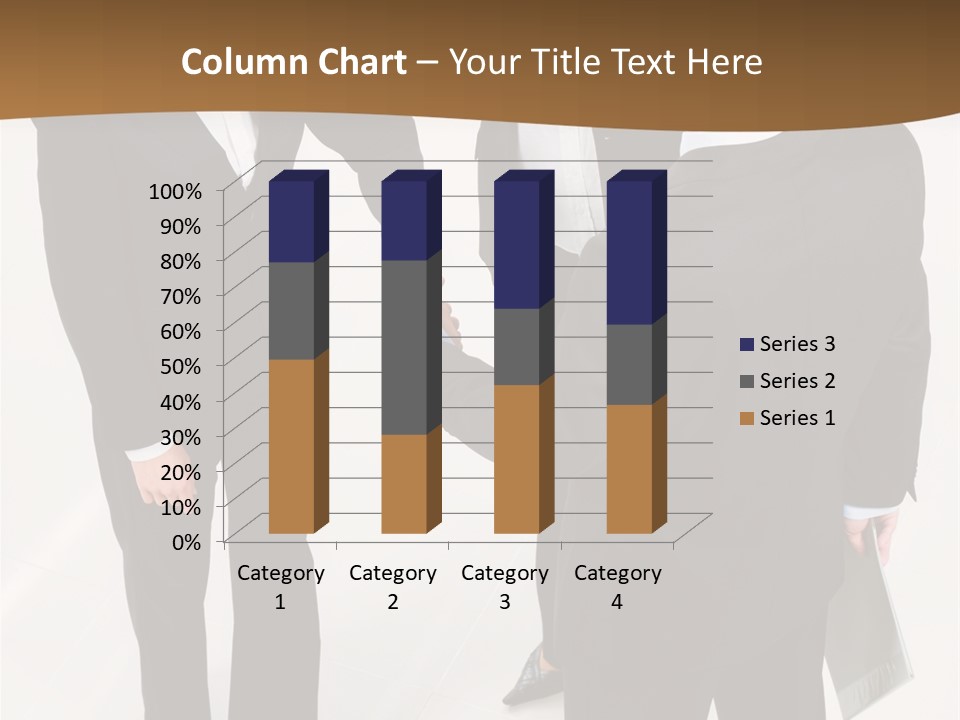 A Group Of Business People Shaking Hands PowerPoint Template