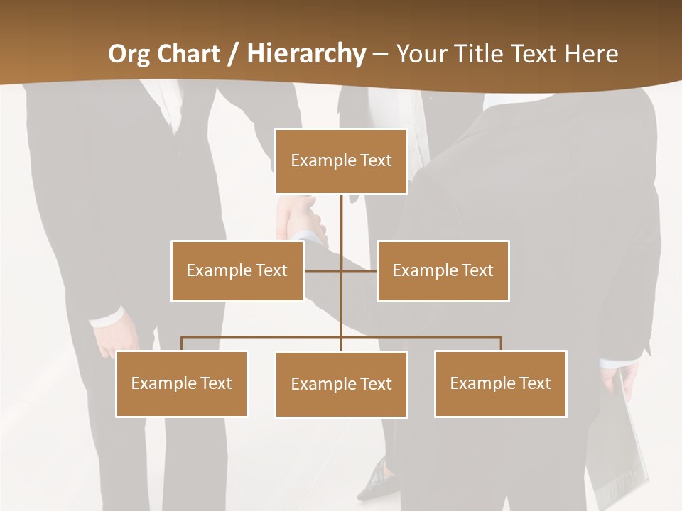 A Group Of Business People Shaking Hands PowerPoint Template