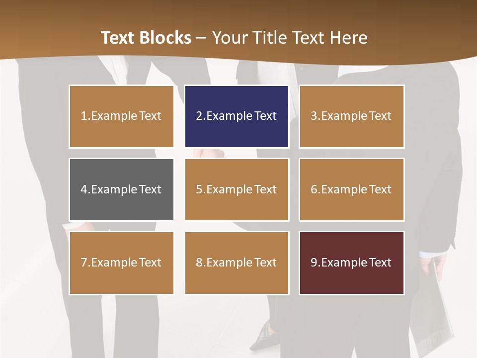 A Group Of Business People Shaking Hands PowerPoint Template
