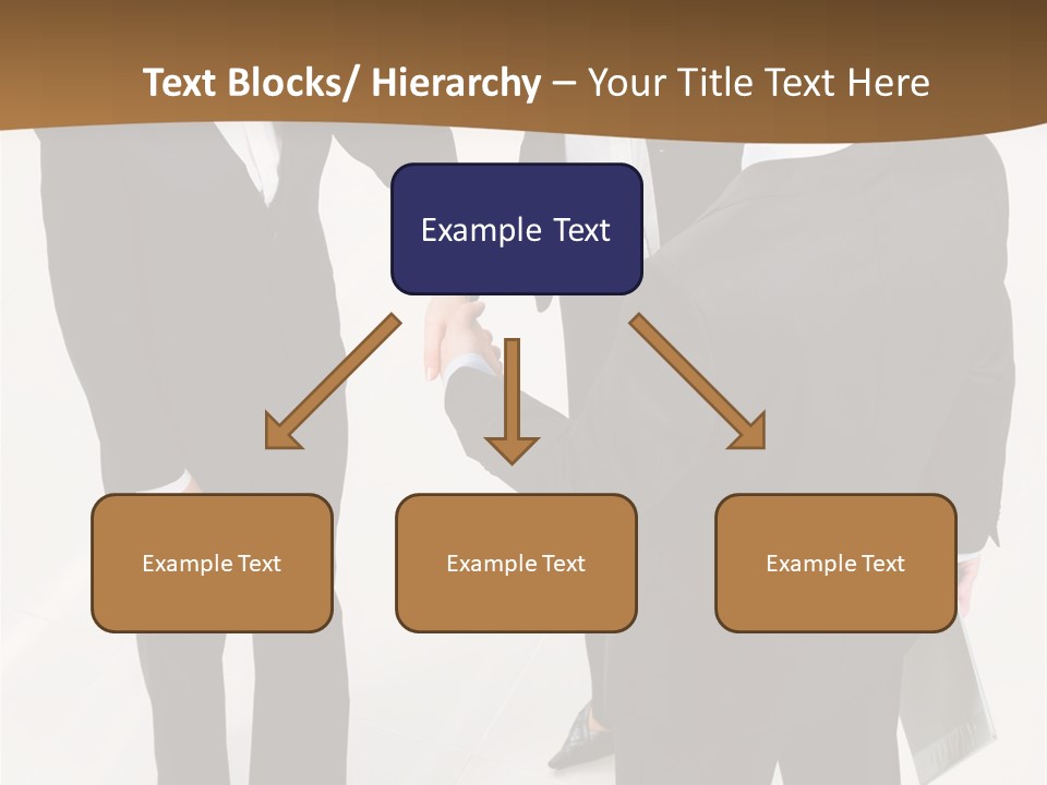 A Group Of Business People Shaking Hands PowerPoint Template