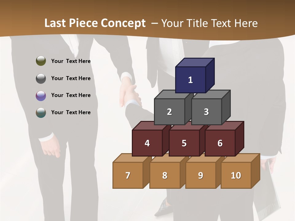 A Group Of Business People Shaking Hands PowerPoint Template