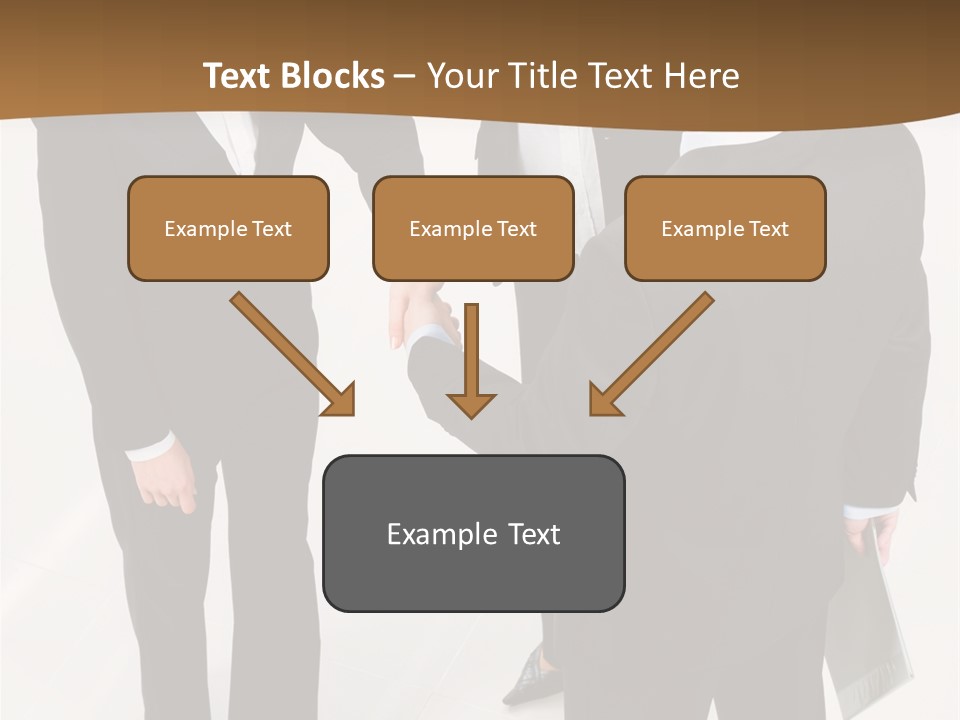 A Group Of Business People Shaking Hands PowerPoint Template