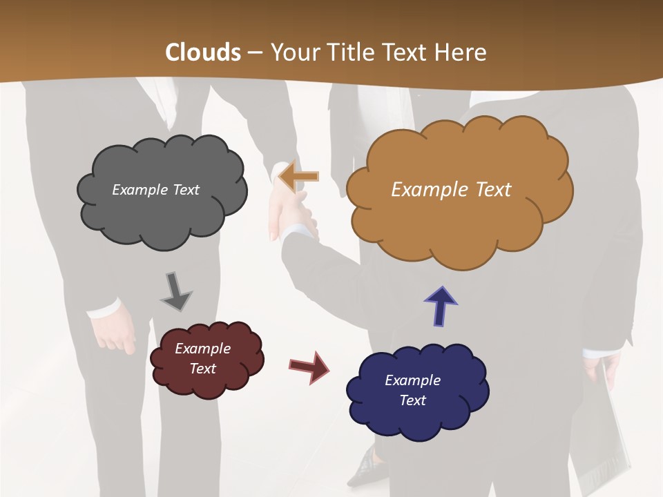 A Group Of Business People Shaking Hands PowerPoint Template