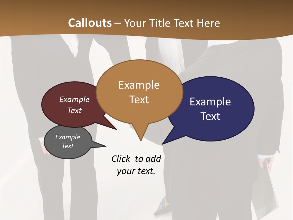 A Group Of Business People Shaking Hands PowerPoint Template