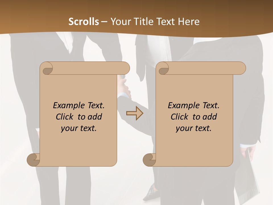 A Group Of Business People Shaking Hands PowerPoint Template