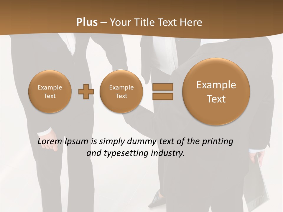 A Group Of Business People Shaking Hands PowerPoint Template