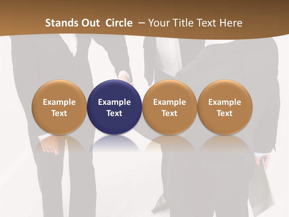 A Group Of Business People Shaking Hands PowerPoint Template