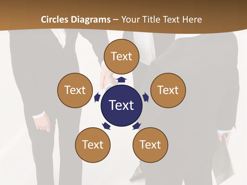 A Group Of Business People Shaking Hands PowerPoint Template