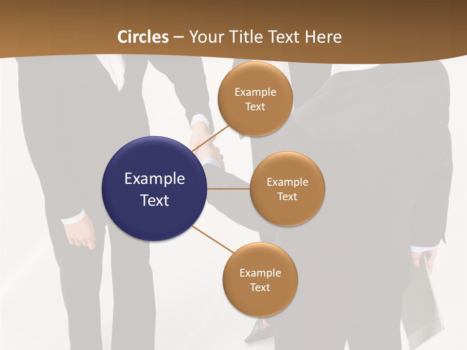 A Group Of Business People Shaking Hands PowerPoint Template