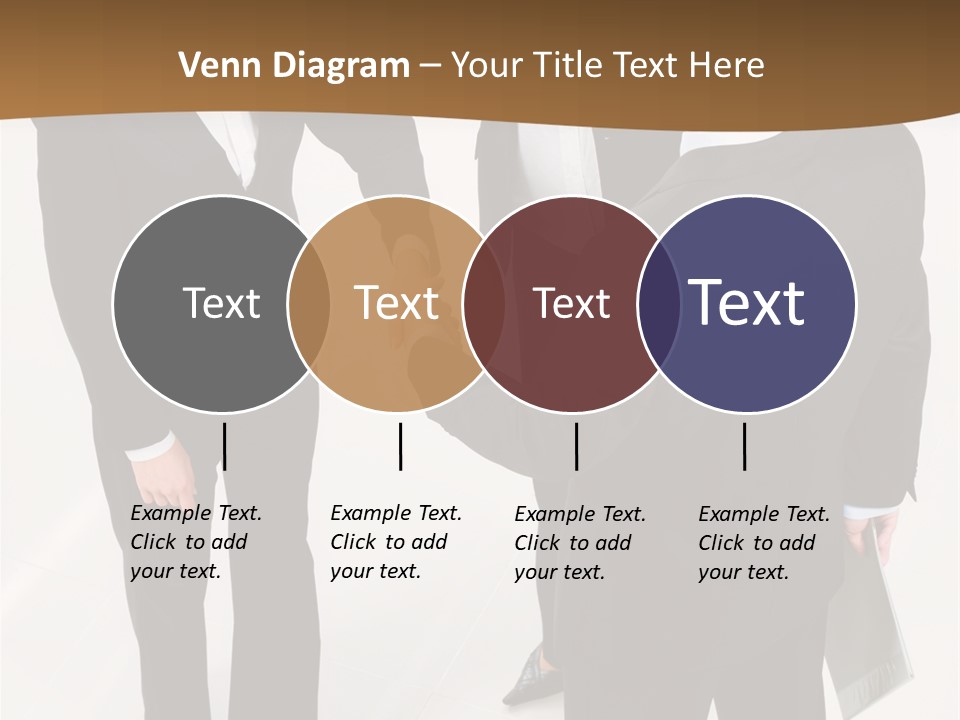 A Group Of Business People Shaking Hands PowerPoint Template
