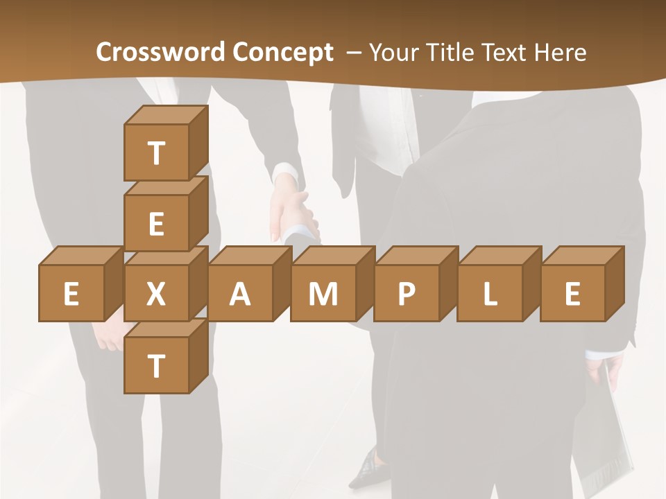 A Group Of Business People Shaking Hands PowerPoint Template