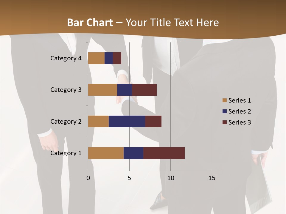 A Group Of Business People Shaking Hands PowerPoint Template