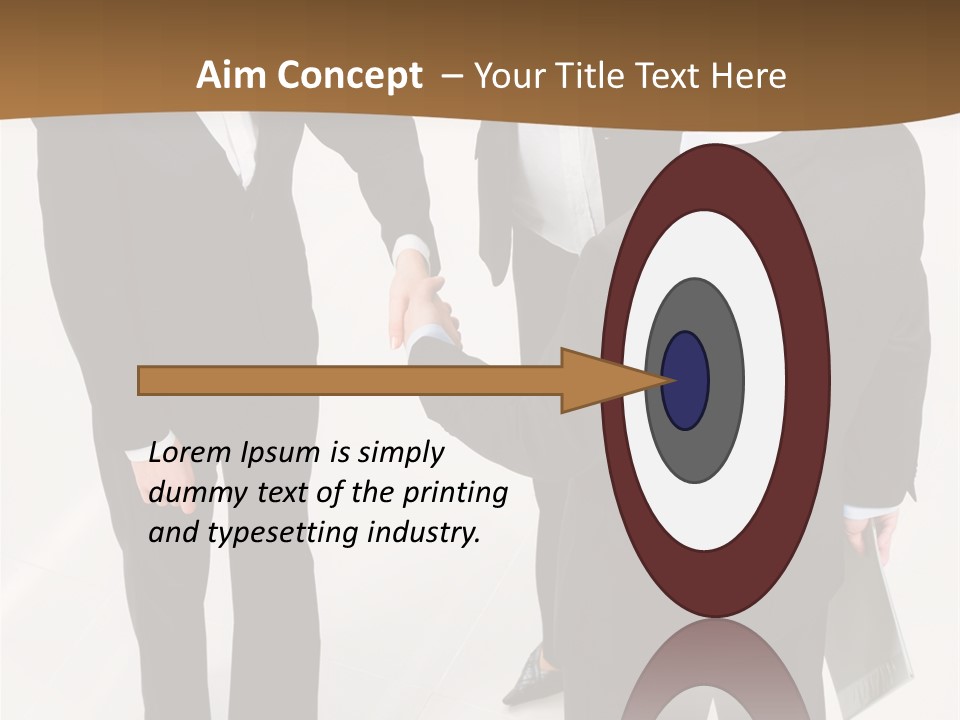 A Group Of Business People Shaking Hands PowerPoint Template