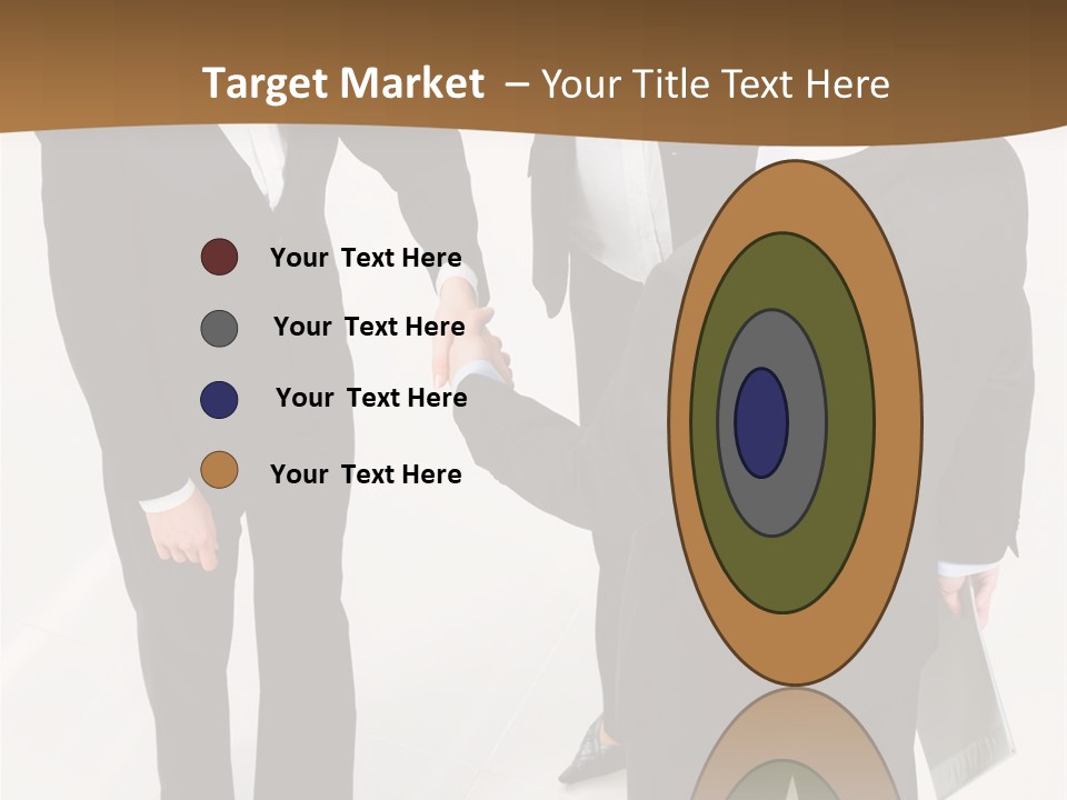 A Group Of Business People Shaking Hands PowerPoint Template