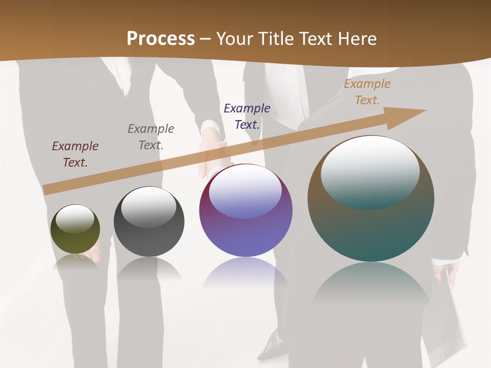 A Group Of Business People Shaking Hands PowerPoint Template