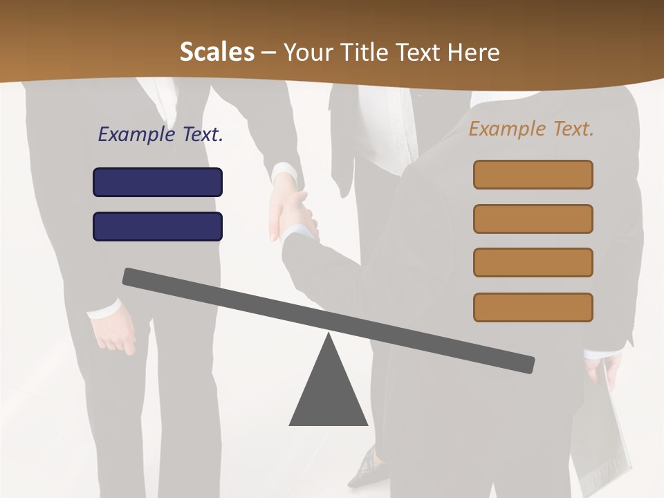 A Group Of Business People Shaking Hands PowerPoint Template