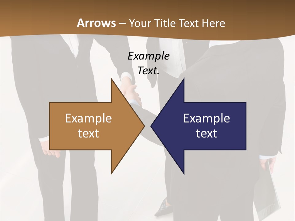 A Group Of Business People Shaking Hands PowerPoint Template