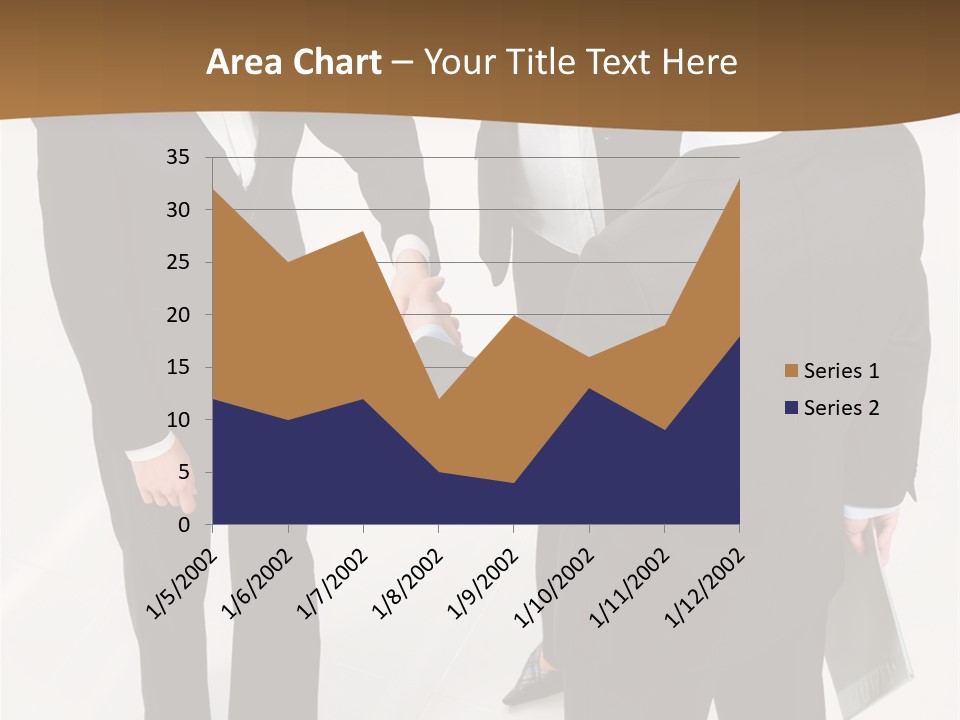 A Group Of Business People Shaking Hands PowerPoint Template