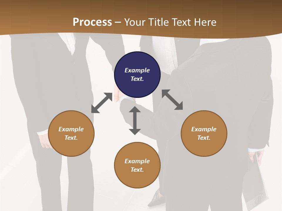 A Group Of Business People Shaking Hands PowerPoint Template