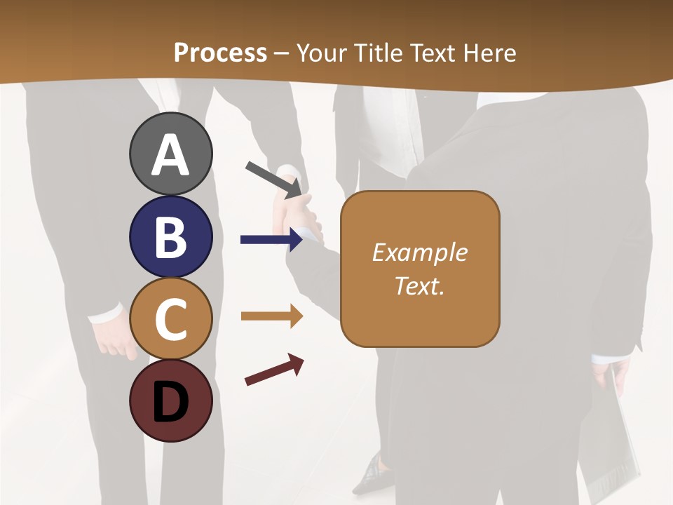 A Group Of Business People Shaking Hands PowerPoint Template